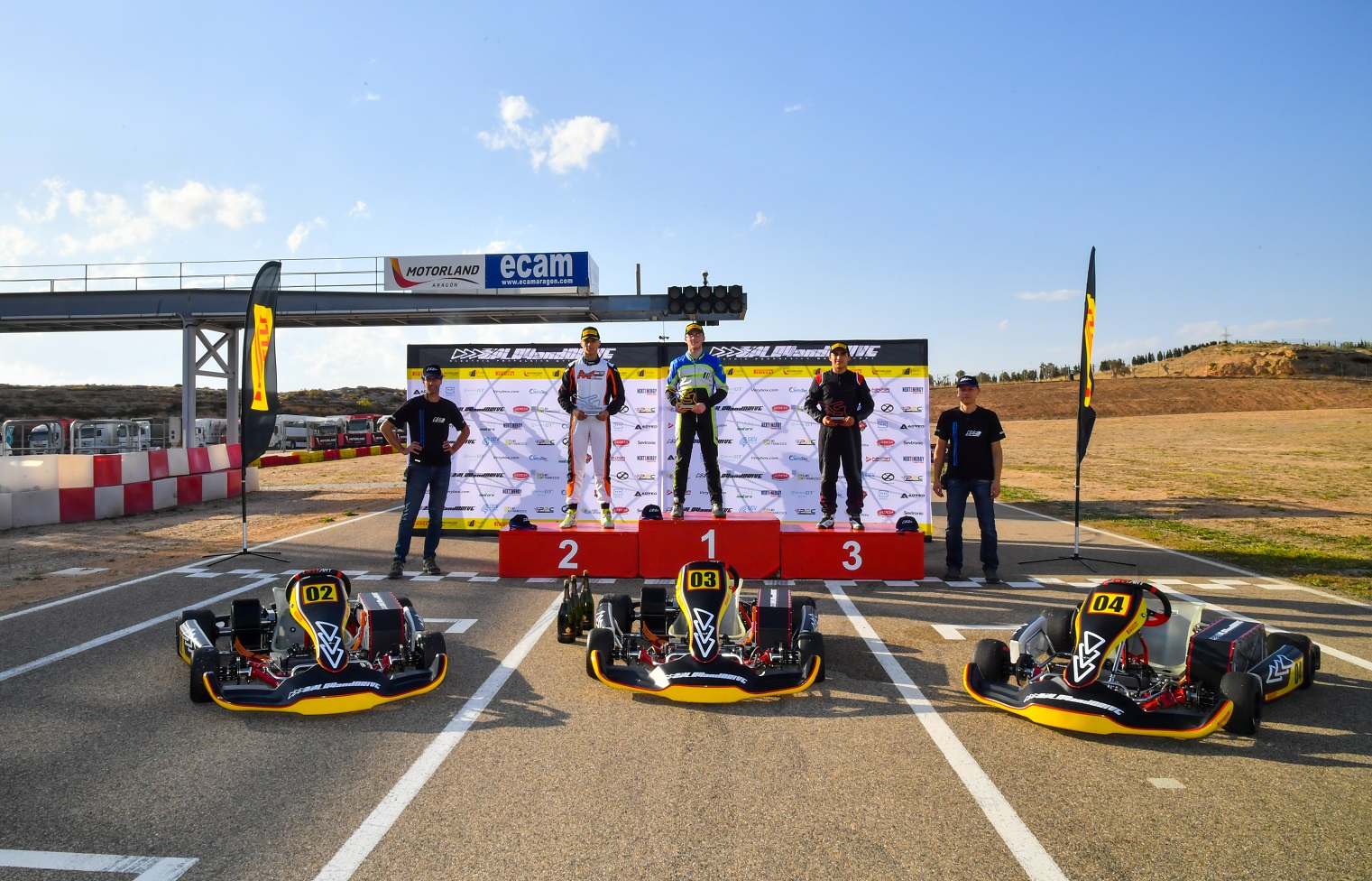 Kilian Meyer Axel LaFlamme Pedro Pablo Campuzano Benjamin Cartery Aoife Meila Ellis Spiezia Borna Vlasic Alec Lanfim Play and Drive Pirelli eKarting Championship Motorland